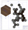 Панели ABEX Dec HEXAGON шпон 231х115х18 мм